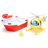Green Toys Rescue Boat med helikopter