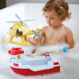 Green Toys Rescue Boat med helikopter