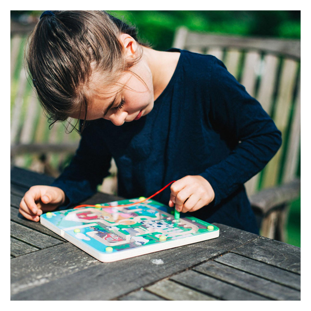 Bigjigs magnetisk labyrint spil - gård