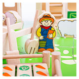 Bigjigs Wood Play Farm med tilbehør, 48dlg.
