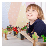 Bigjigs rail t-rex vindebro trætogbane - eventyrlegesæt