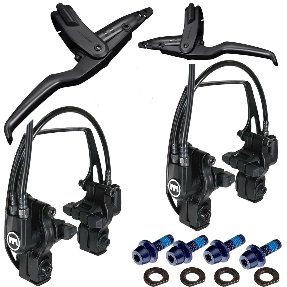 Magura hs11 evo2 hydraulisk fælgbremsesæt for + bag 750 2050mm sort
