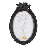 Clayre eef fotoramme oval sort 14x3x21cm 10x15cm