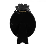 Clayre eef fotoramme oval sort 14x3x21cm 10x15cm