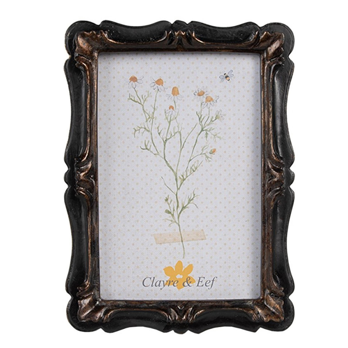 Clayre eef fotoramme sort brun 14x2x19cm 10x15cm