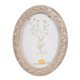 Clayre eef fotoramme oval beige guld 14x2x19cm 10x15cm