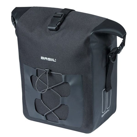 Basil single bag navigator vandtæt m mik 12-15l 17 x 28 x 34 cm - sort