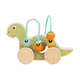 Bigjigs træskubbefigur diplodocus med perleramme