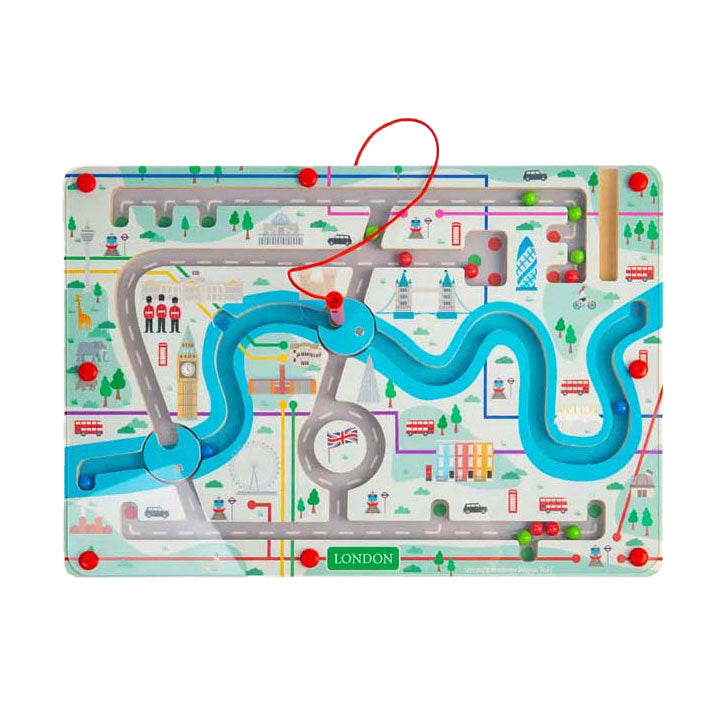 Bigjigs magnetisk london labyrint i træ