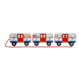 Bigjigs London-trækbus i træ