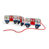 Bigjigs London-trækbus i træ