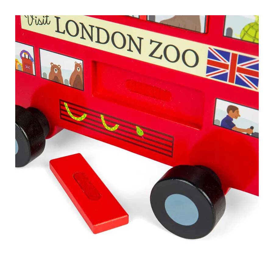 Bigjigs London bustrækfigur i træ