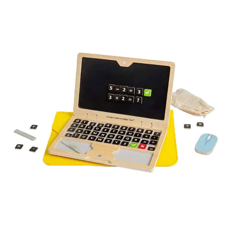 Bigjigs trælegetøjs laptop sæt, 95 dele.