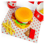 Bigjigs træ burger og fritter sæt, 48 stk.