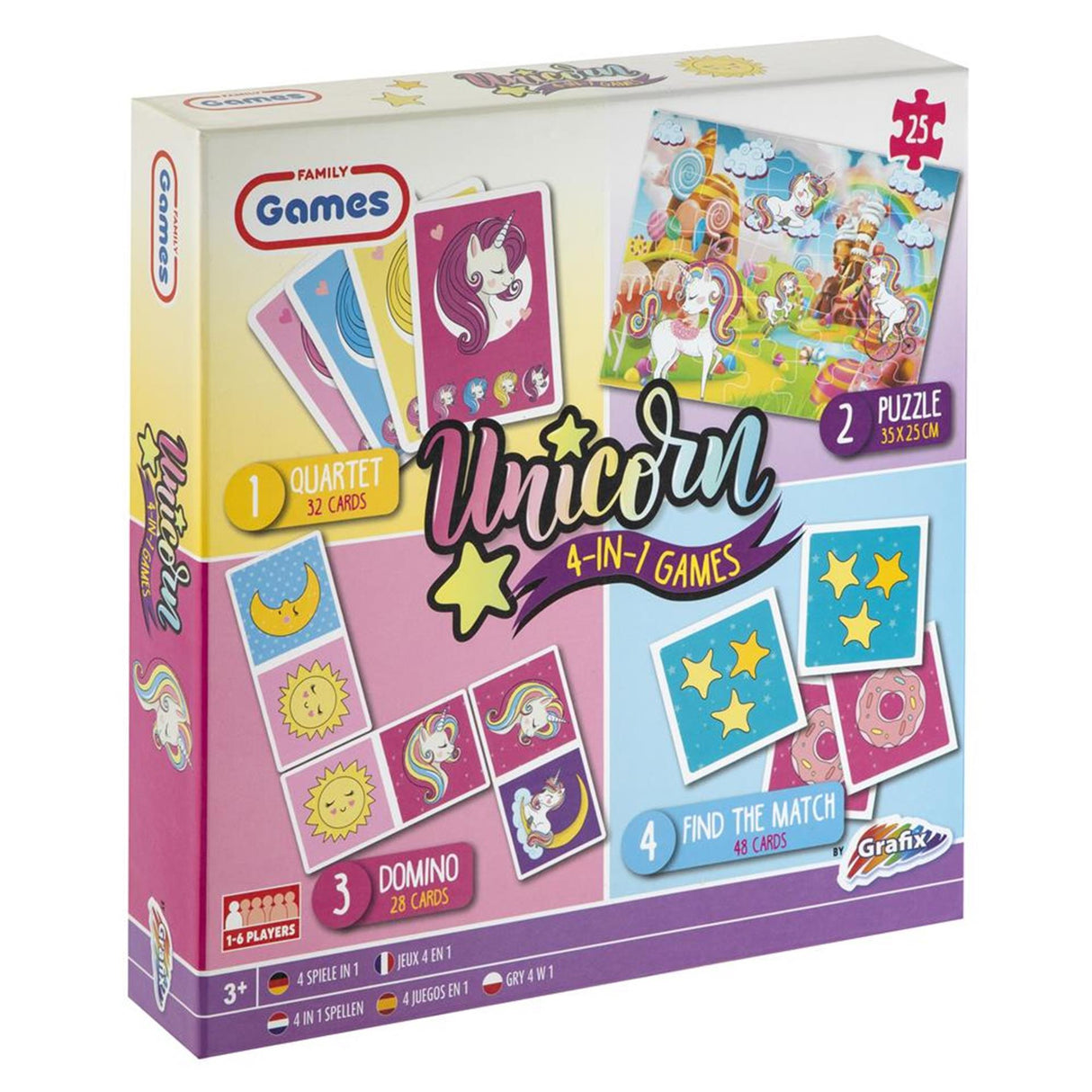 Grafix spellendoos 4in1 enhoorn