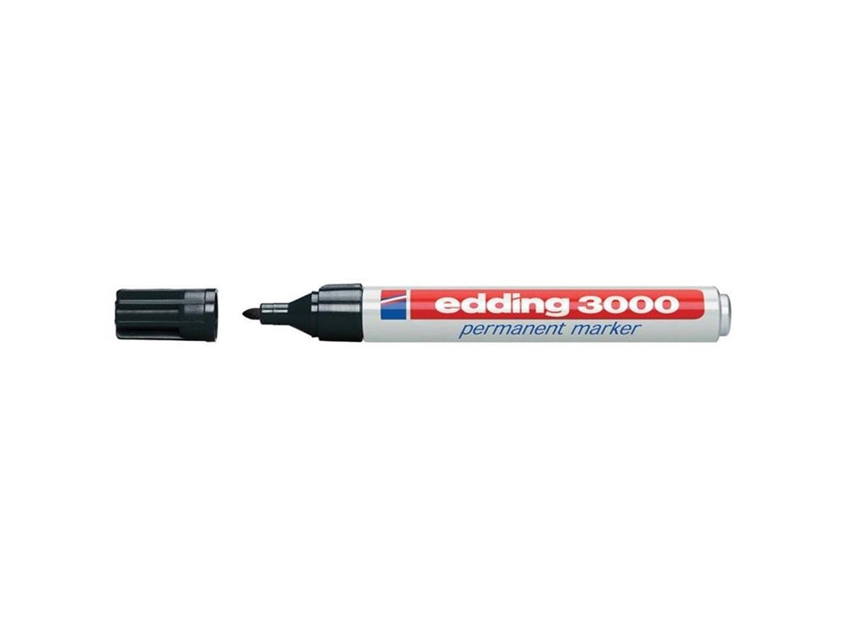 Edding permanent tusch 3000 sort æske á 10 stk