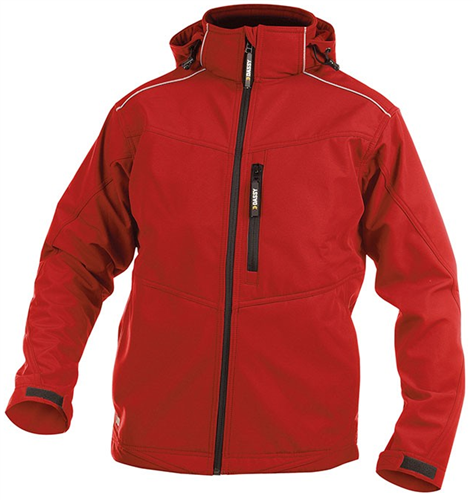 Dassy softshell tavira polyester rød l