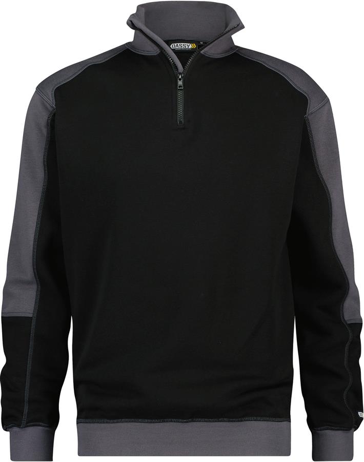 Dassy sweater basiel sort grå l