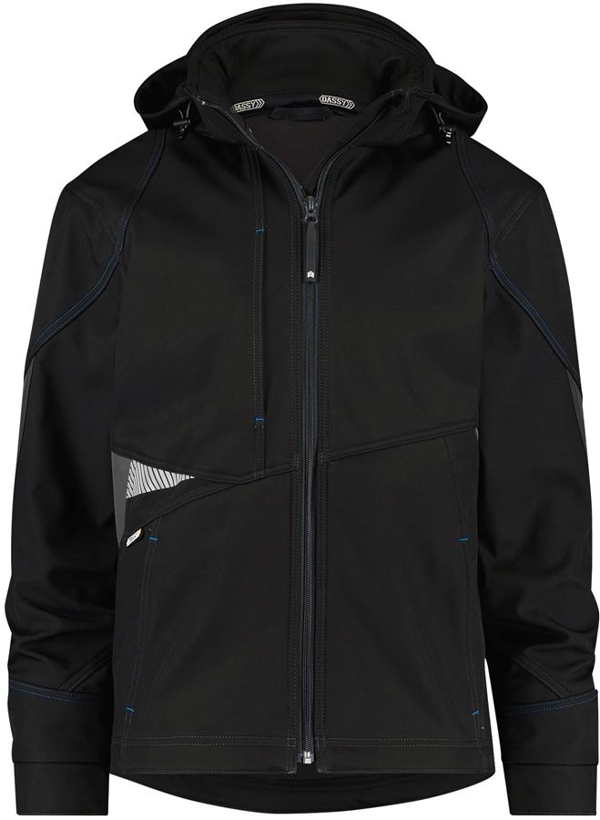 Dassy gravity softshell sort grå str. s