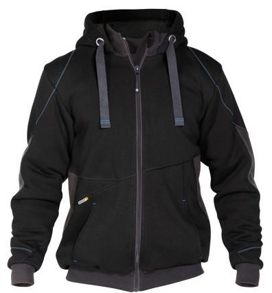 Dassy sweatshirt jakke puls sort antracit xl