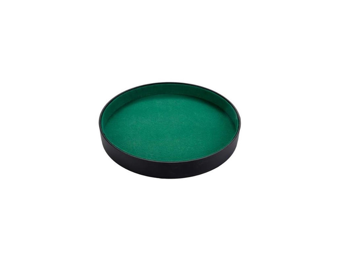Longfield pokerbane 26 cm sort kunstlæder eksklusiv kort, terningekop og terninger. indeholder kun pokersporet.