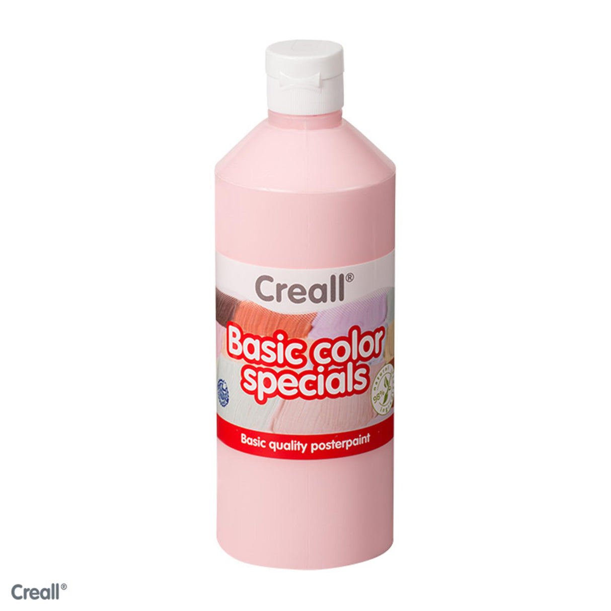 Creall skolemaling pastelrød, 500 ml