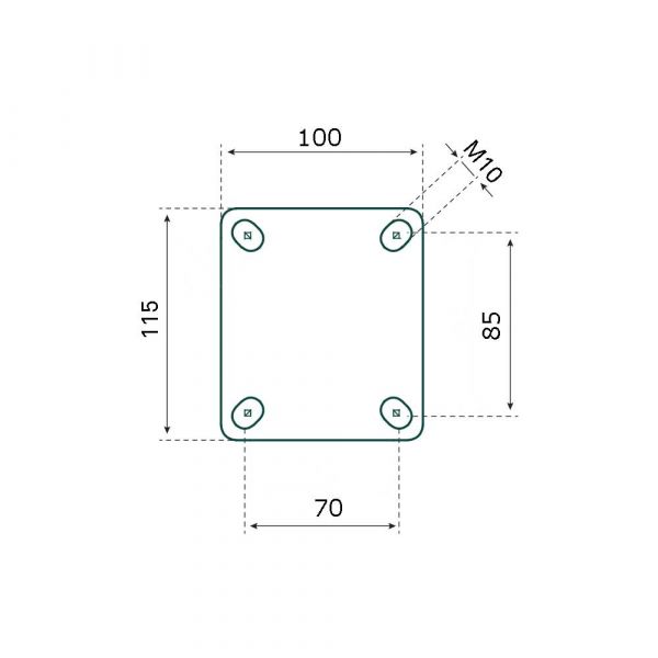 MM produkter fast hjul 300x4 anti-punktur PU hjul