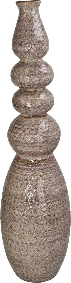 Hd collection vaas aardewerk zand 18,5x18,5x71,5cm