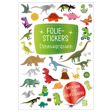 Standard udgiver glitter folie klistermærker - dinosaurer