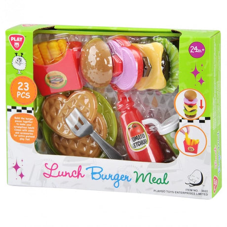 Playgo hamburger restaurant måltid legesæt.