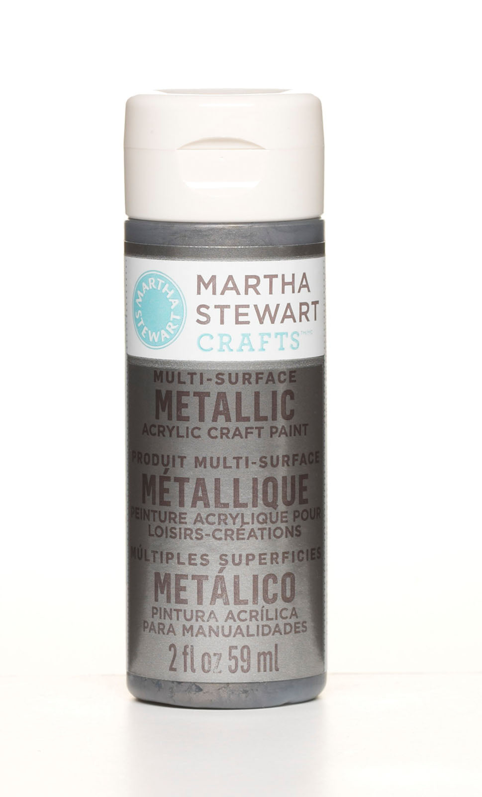 Martha stewart • maling 59ml metallisk børstet tin