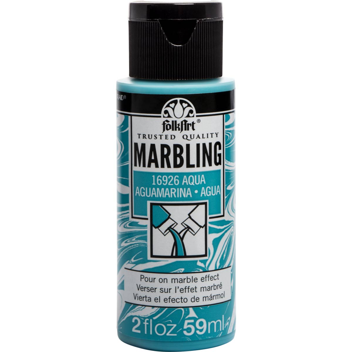Folkart • marmoreringsfarve 59ml aqua