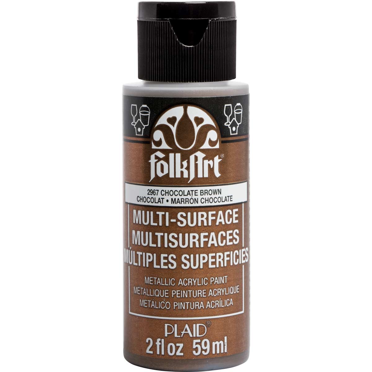 Folkart • multi-surface metallisk chokoladebrun 59ml