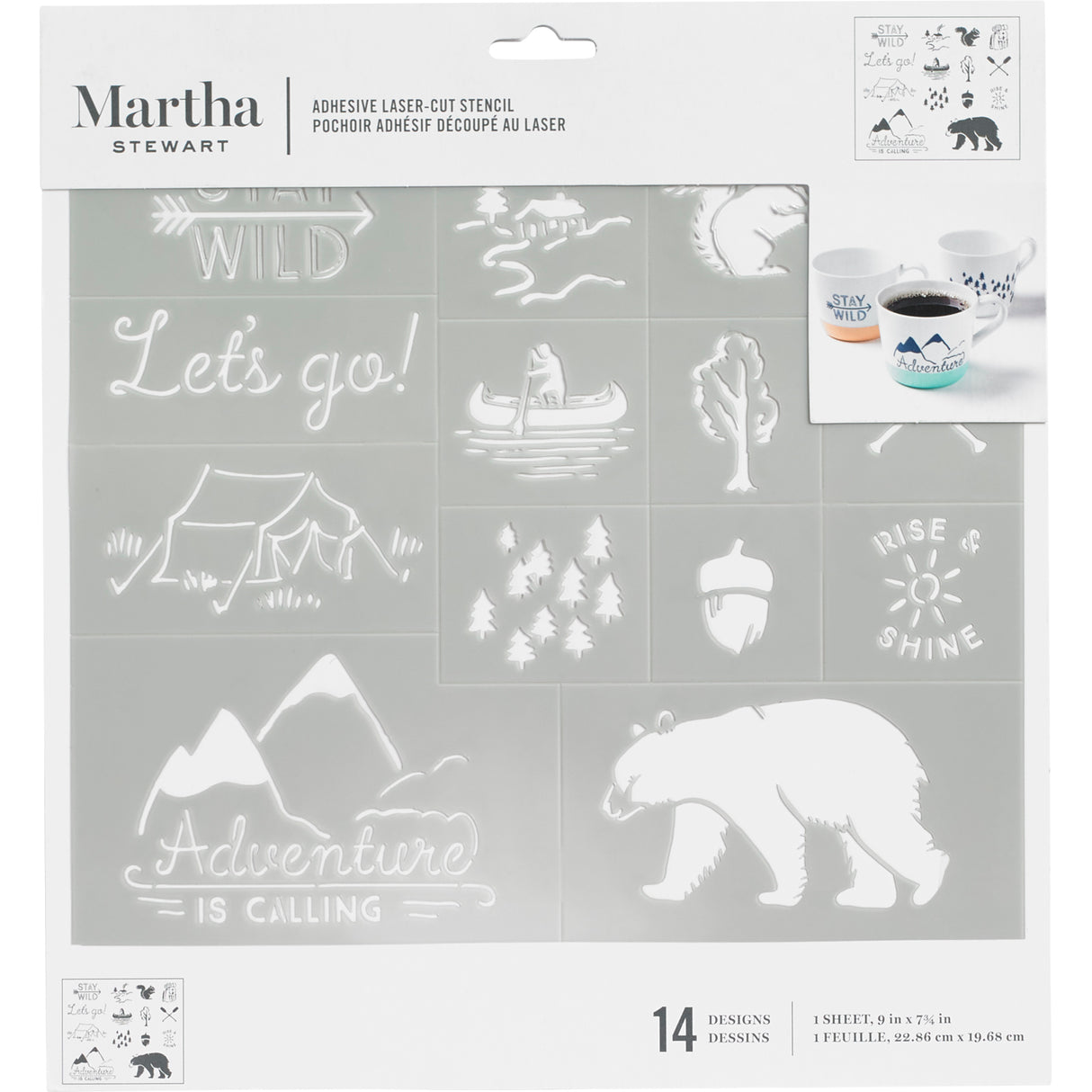 Martha stewart • selvklæbende stencil udendørs 1 ark