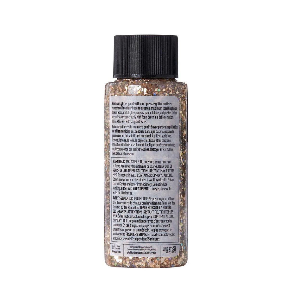 Folkart • glitrende farver rosa guld 59ml