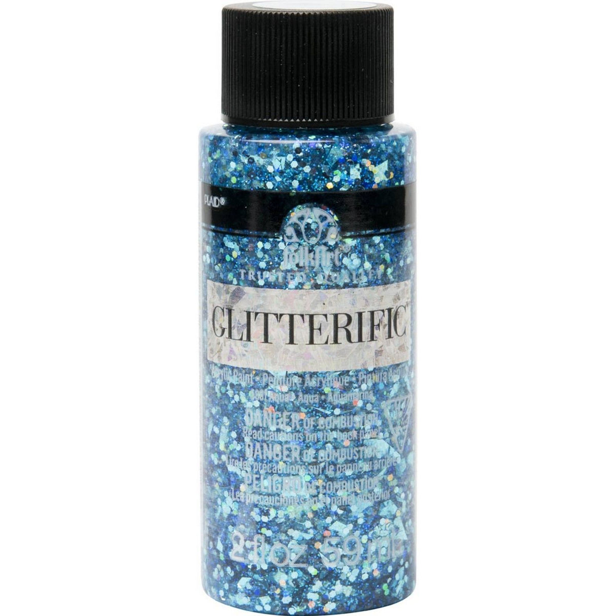 Folkart • glitrende farver aqua 59ml