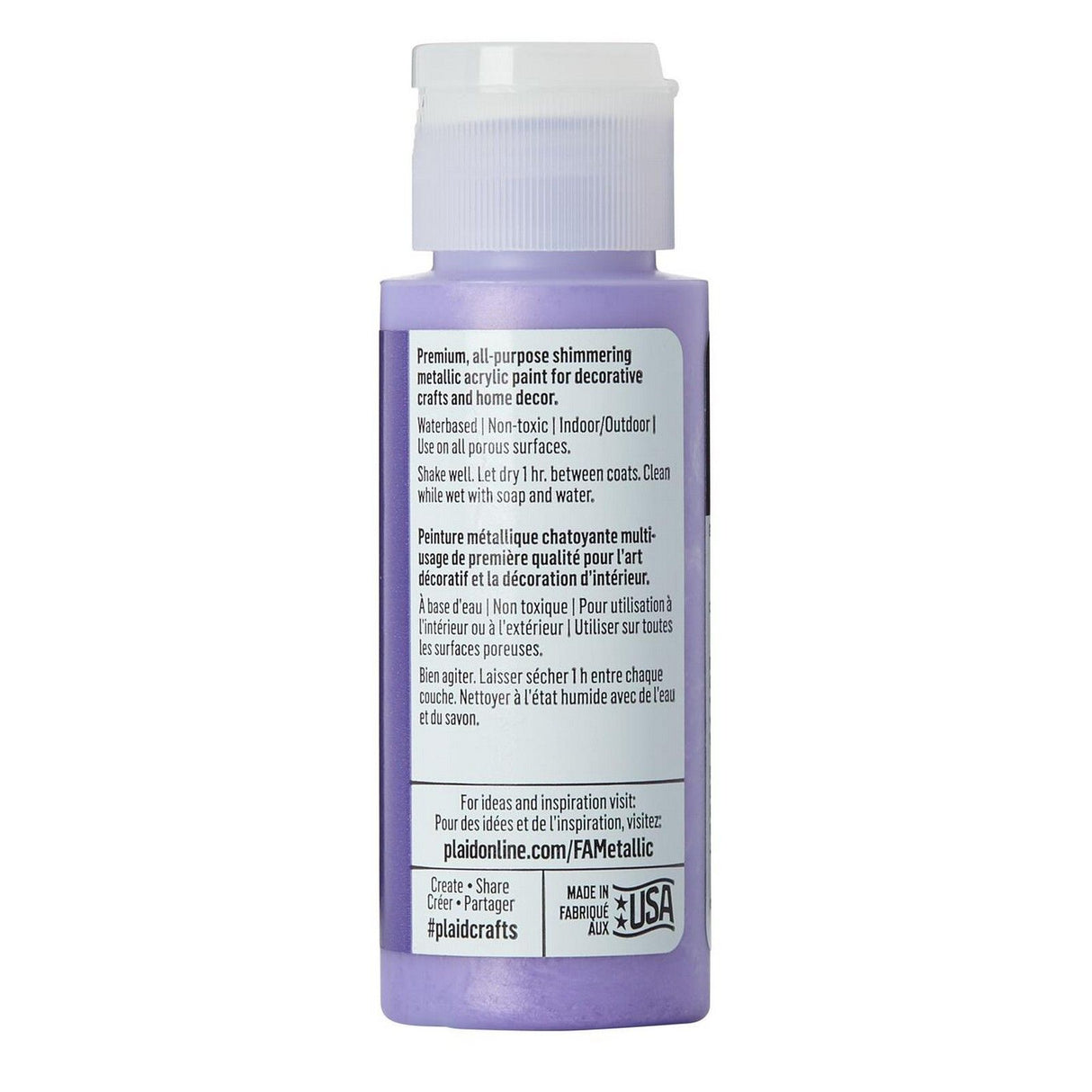 Folkart • metallisk akrylmaling ametyst 59ml
