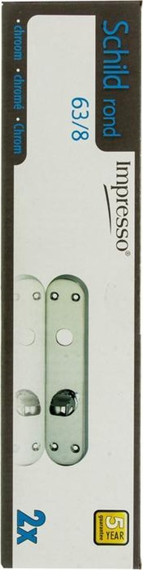 Impresso skjold oval wc63 modulopbygget krom
