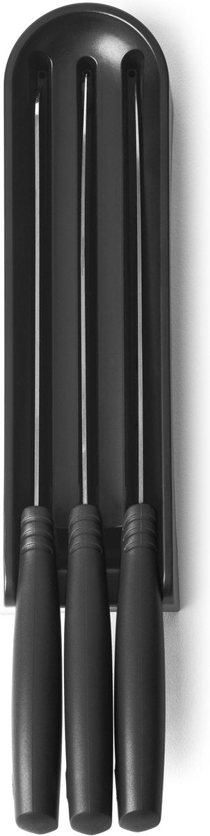 Brabantia tasty+ knivblokskuffe - med 3 knive - mørkegrå