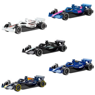 Hot Wheels Formel 1 - sæt med 5 metal F1 legetøjsbiler