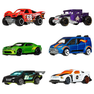 Hot wheels metal legetøjsbiler og lastbiler - sæt med 6 hw legends køretøjer