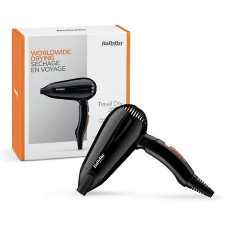 Babyliss 5344e rejse tør hårtørrer 2000w sort