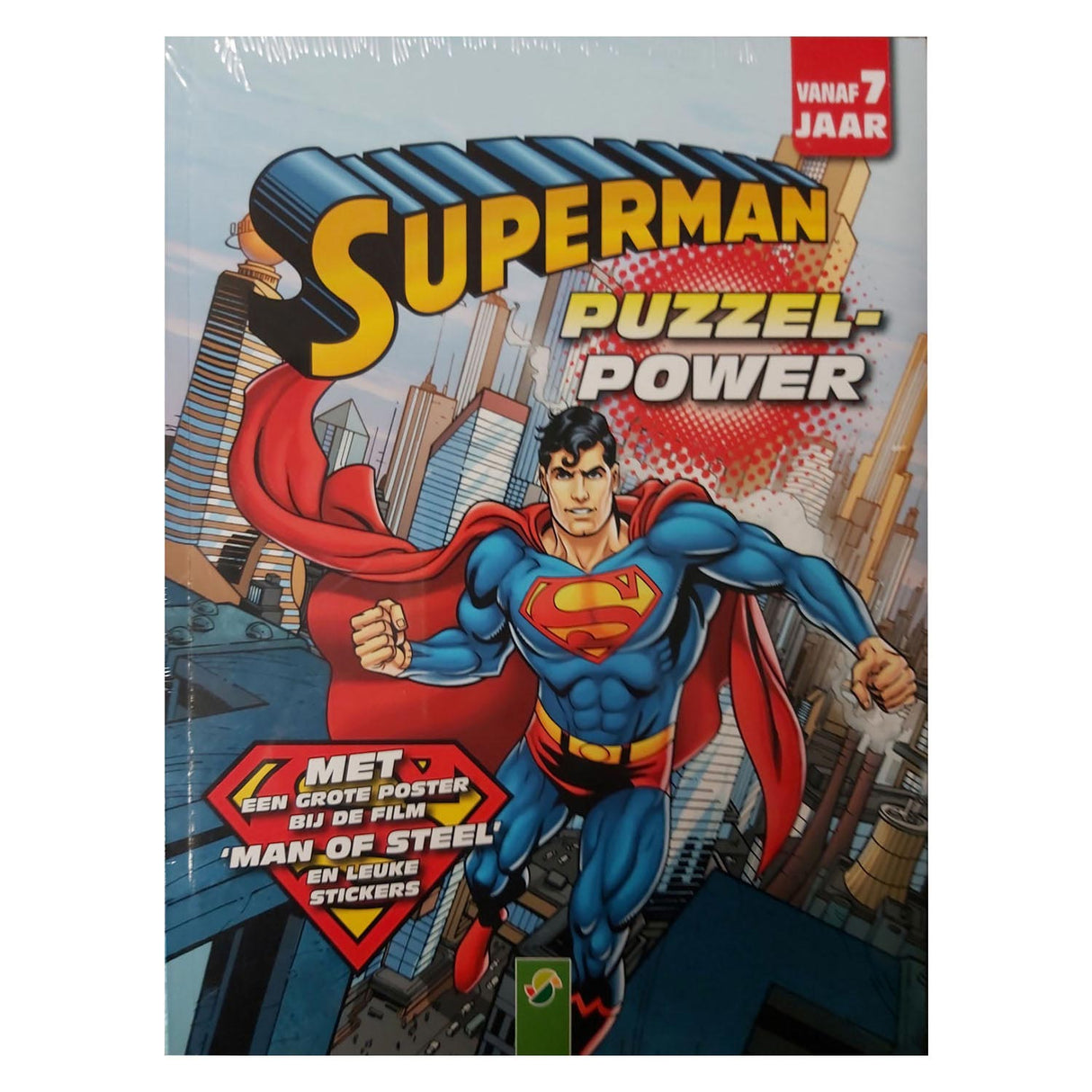 Mondikaarts superman power letter puslespil, labyrinter aktivitetsbog