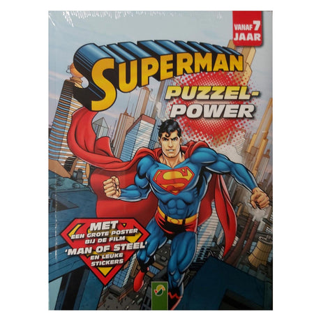 Mondikaarts superman power letter puslespil, labyrinter aktivitetsbog