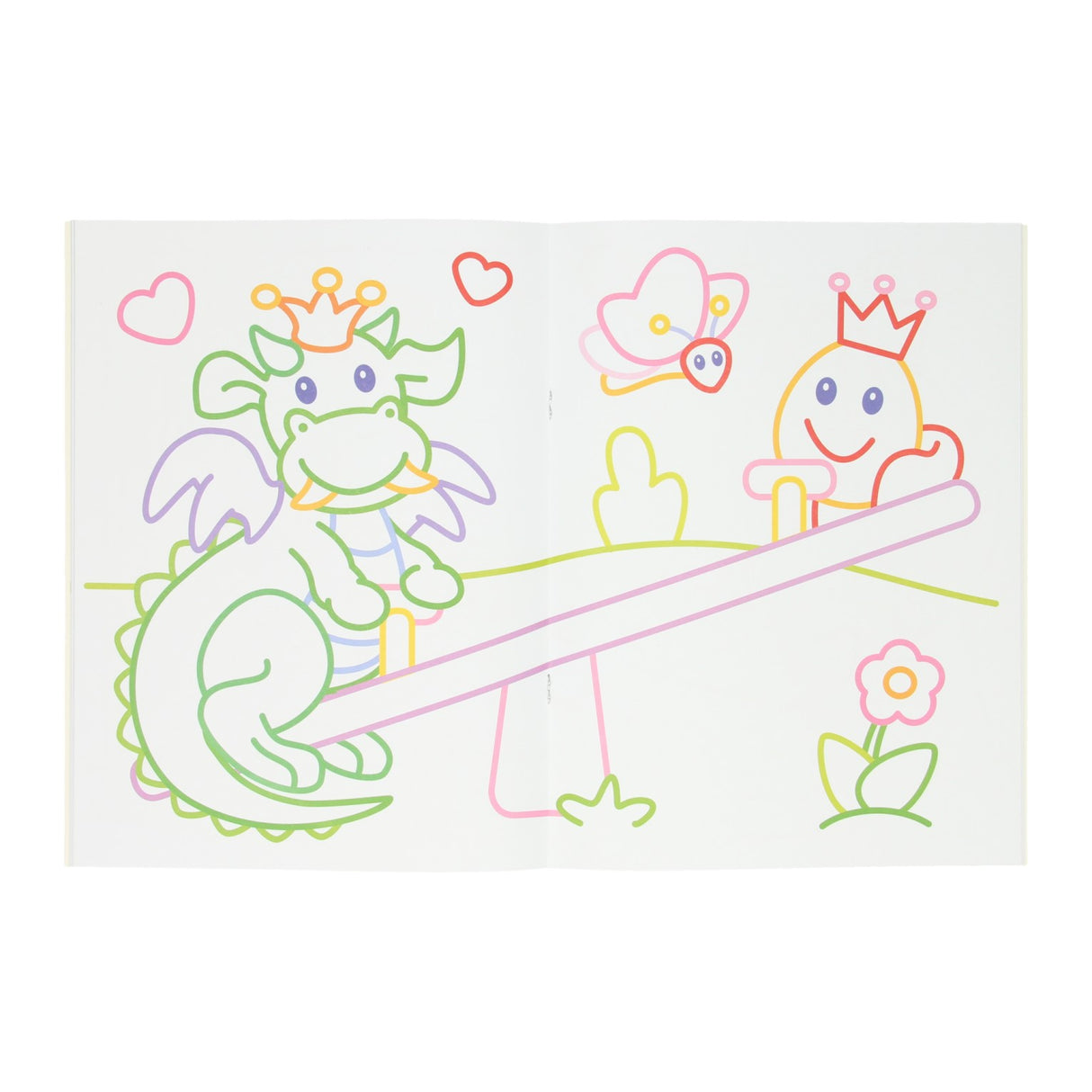 Mondaarten Dikke linjer Colorbook Color - Dragon