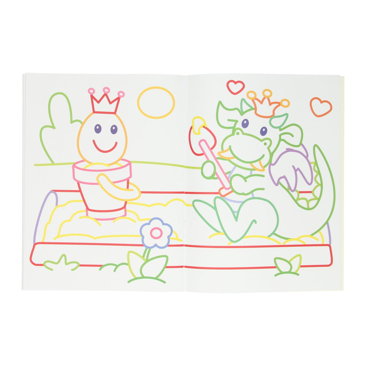 Mondaarten Dikke linjer Colorbook Color - Dragon