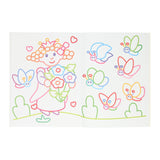 Orale kort Dikke Lines Colorbook Color - Prinsesse
