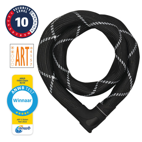 Abus Ivent kæde 8210 85 - Art2 Chain Lock (85 cm) - Sort