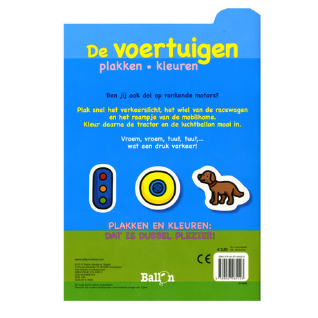 Indsæt og farver - køretøjer, 2-4 år gamle