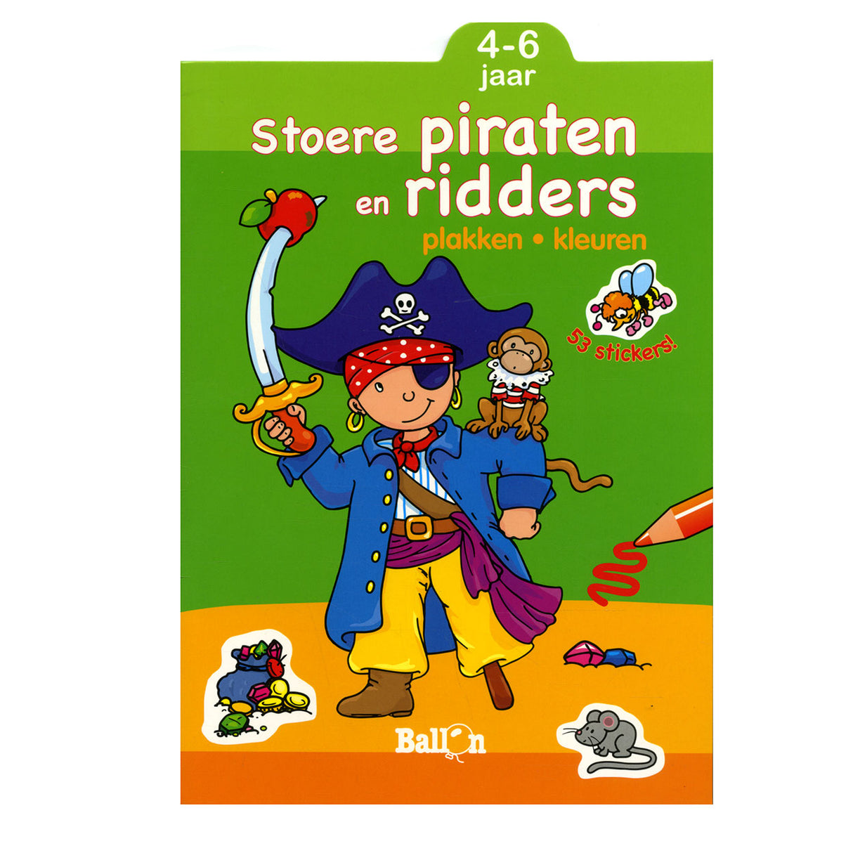 Standard udgiverpasta og farve - seje pirater og riddere, 4-6 år